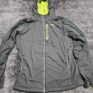Outdoor Research fuzzy puffy hooded jacket
